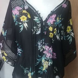 Tropical Bell Sleeve top